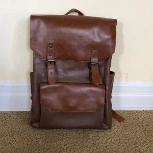 Vegan Leather Backpack with laptop sleeve
